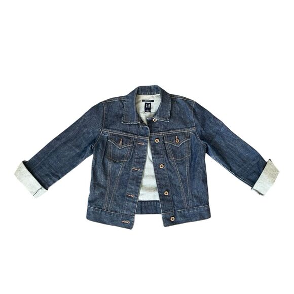 Gap Stretch Dark Wash Denim Trucker Style Jacket Size XS - Picture 5 of 6